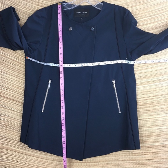 Lafayette 148 Dayle Double Breasted Snap Closure Jacket Sz 8 - Picture 10 of 10